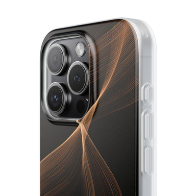 Brown Lite Phone Case for iPhone - Copper Silk Wave