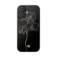 Black Lite Phone Case for iPhone - Noir Alabaster Orchid
