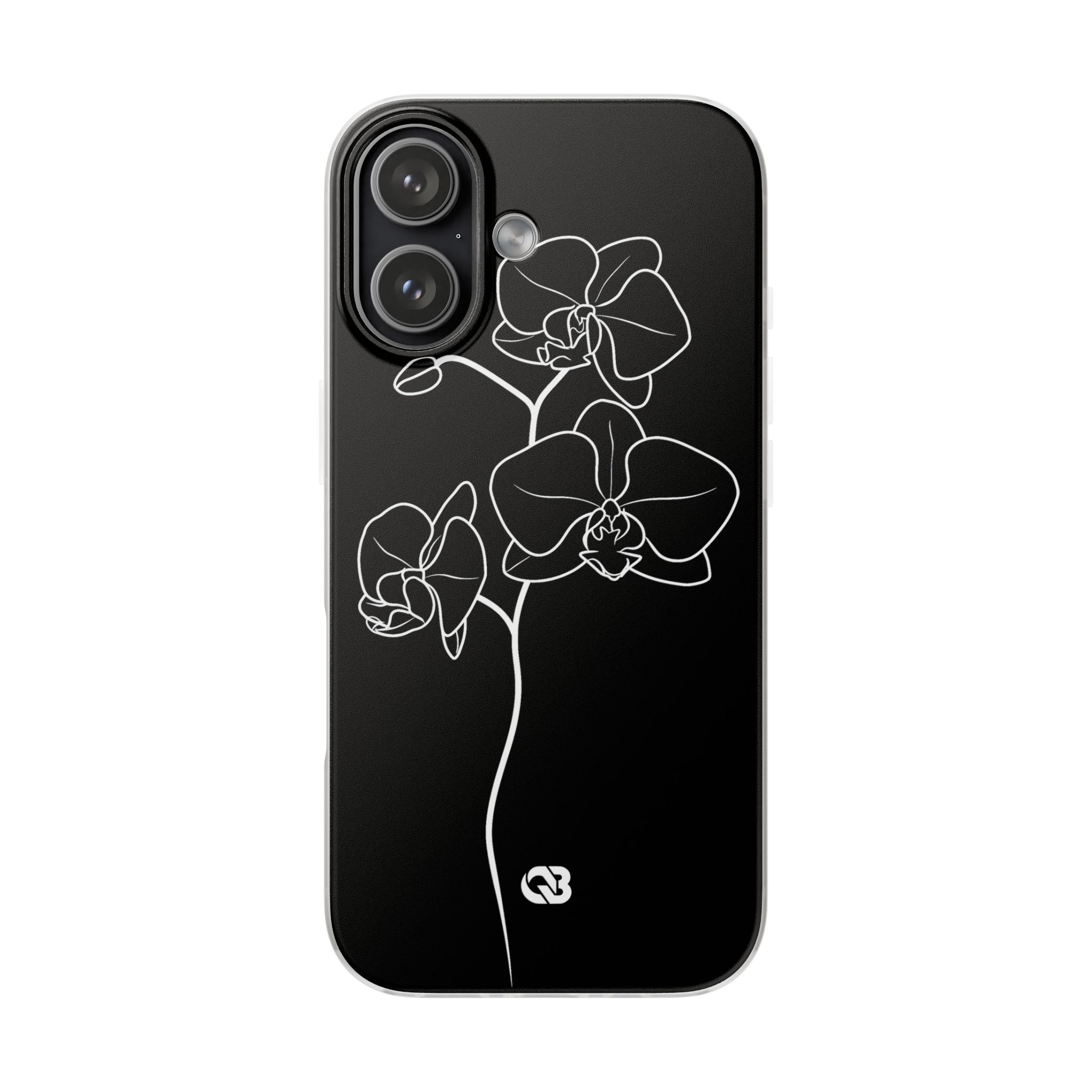 Black Lite Phone Case for iPhone - Noir Alabaster Orchid