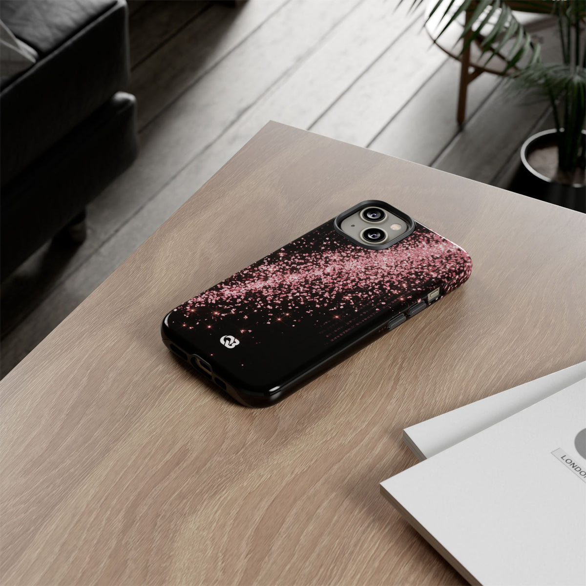 Rose Digital Cascade · Tough Phone Case for iPhone · Pink