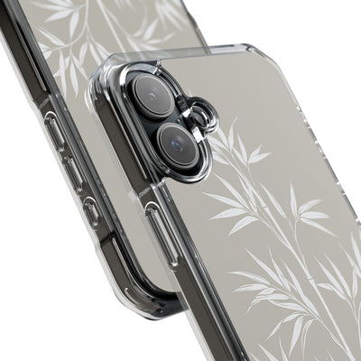 Beige Impact MagSafe Phone Case for iPhone - Sandstone Bamboo Stalks