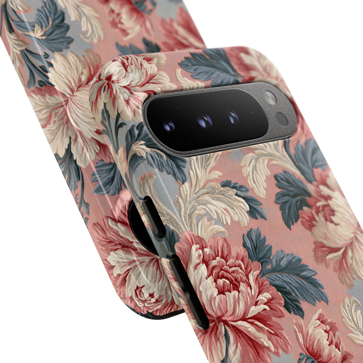 Blush Peony Jacquard · Tough Phone Case for Pixel ·  Pink
