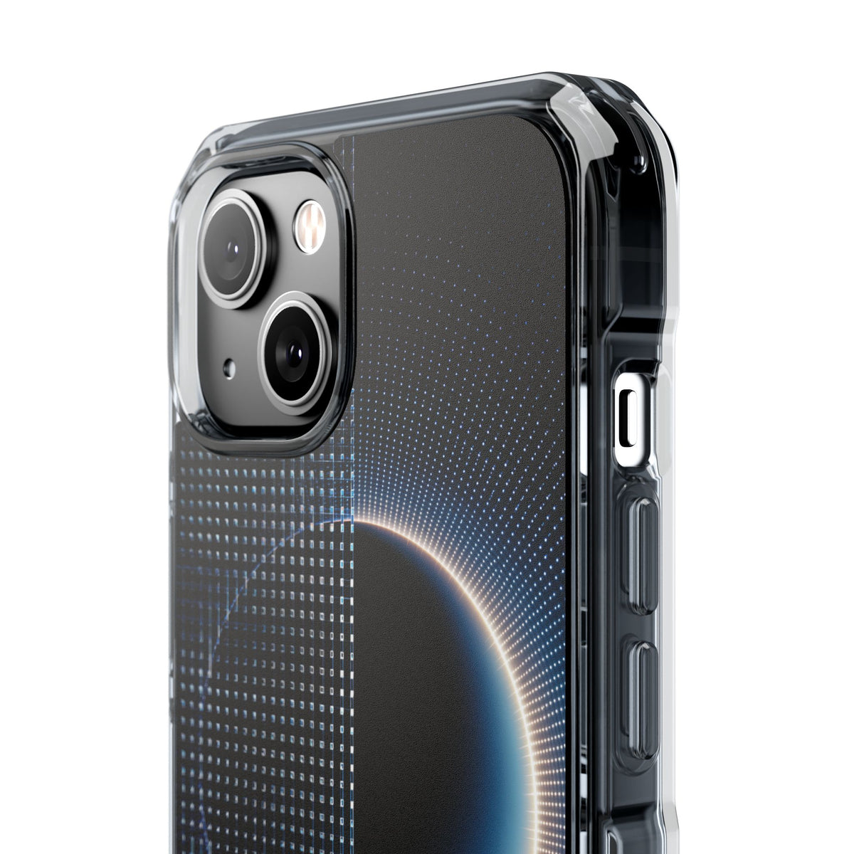 Luminous Meridian · Clear Impact Magnetic Phone Case for iPhone · Black