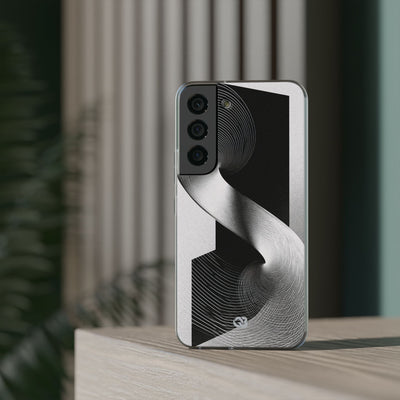 Grey Lite Phone Case for Samsung - Obsidian Moiré Wave