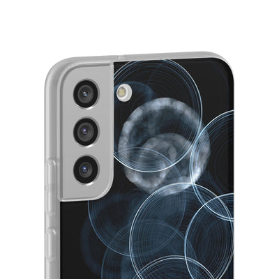 Blue Lite Phone Case for Samsung - Cyan Pulse Ripple