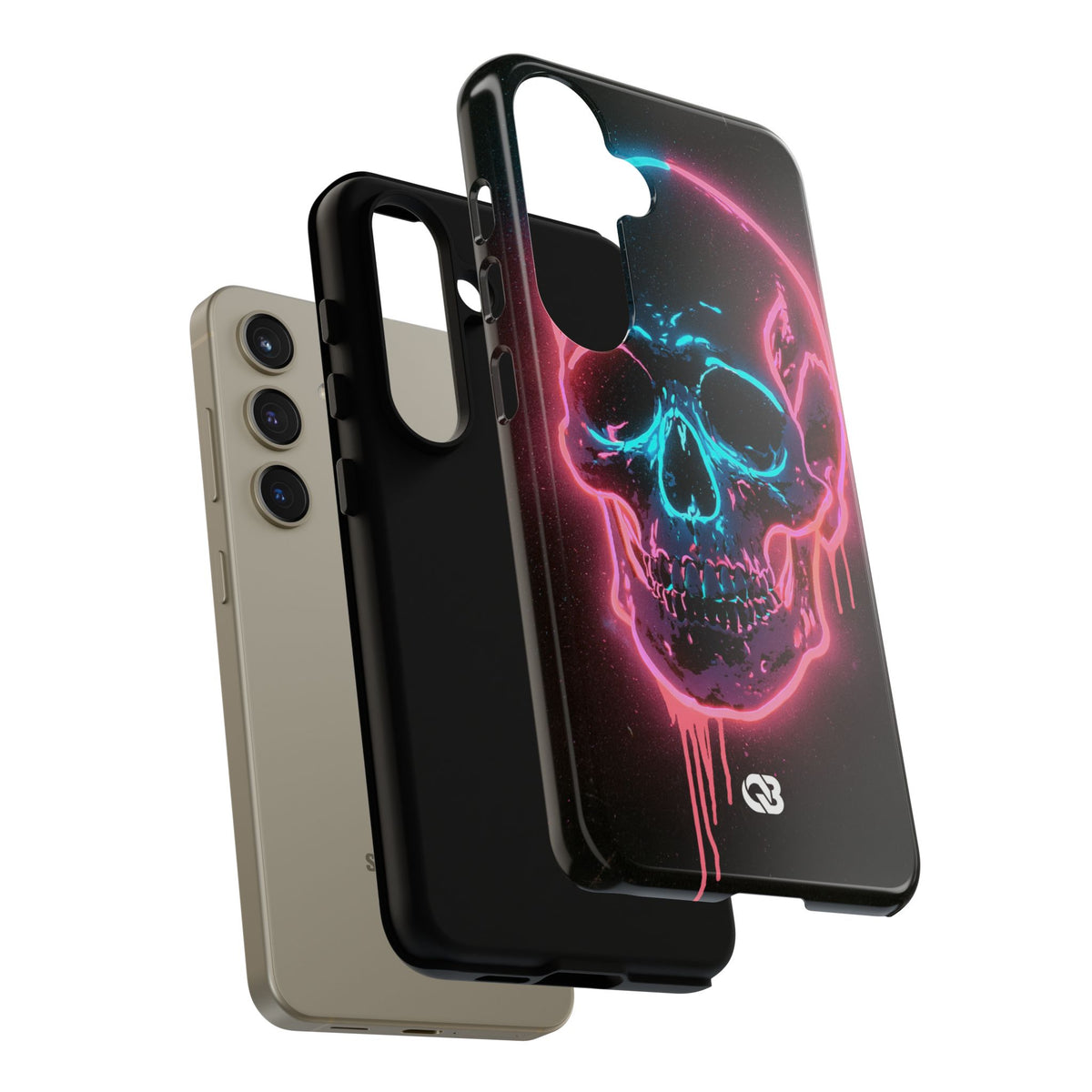 Neon Drip Skull · Tough Phone Case for Samsung · Black