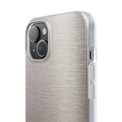 Grey Lite Phone Case for iPhone - Brushed Nickel Linen