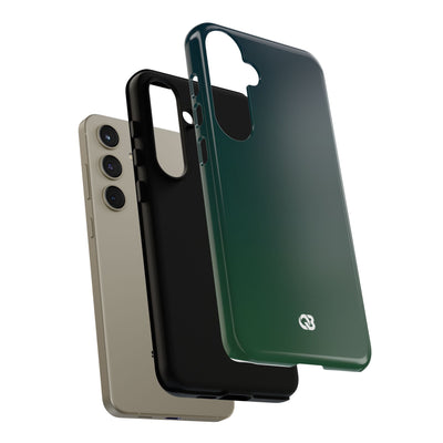 Green Tough Phone Case for Samsung - Midnight Pine Horizon