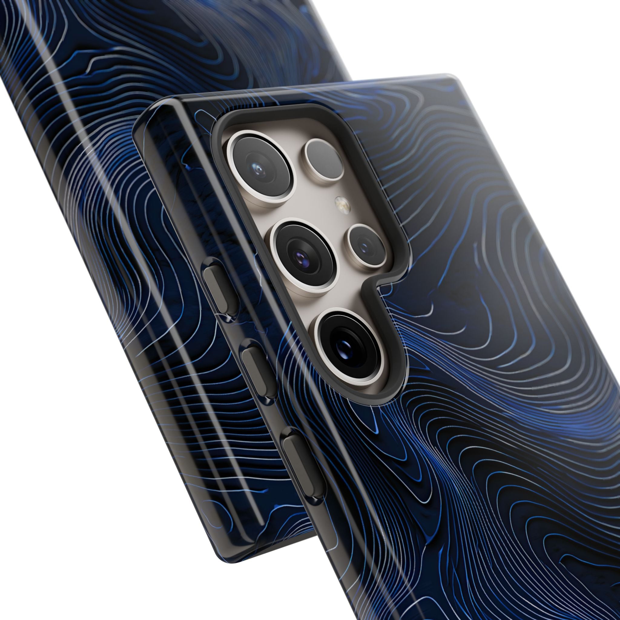 Blue Tough Phone Case for Samsung - Cobalt Contour Ridge