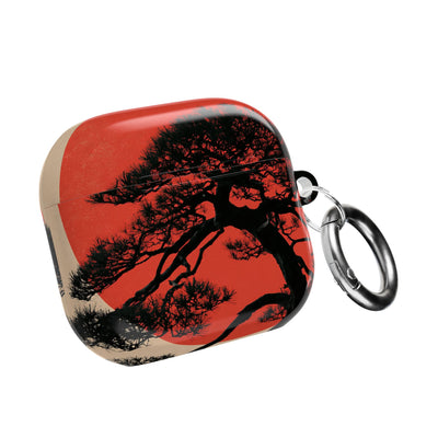 Crimson Pine Solitude · Hard Case for AirPods & AirPods Pro · Beige