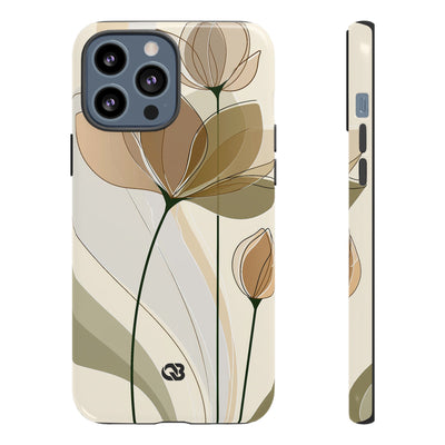 Translucent Petal Contour · Tough Phone Case for iPhone · Beige