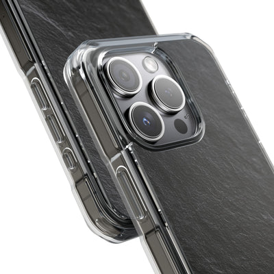 Black Impact MagSafe Phone Case for iPhone - Raw Obsidian Slate