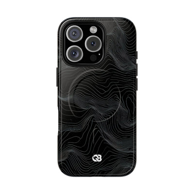 Obsidian Contour Elevation · Tough 2.0 Magnetic Phone Case for iPhone · Black