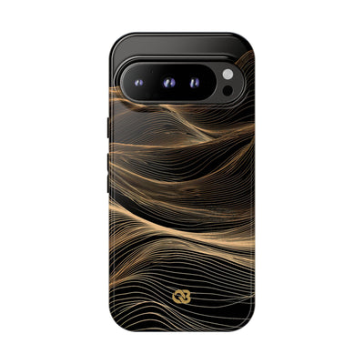 Black Tough Phone Case for Google Pixel - Copper Topo Ridge