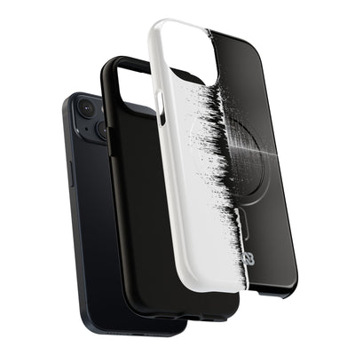 Black Tough 2.0 Magsafe Phone Case for iPhone - Static Signal Split