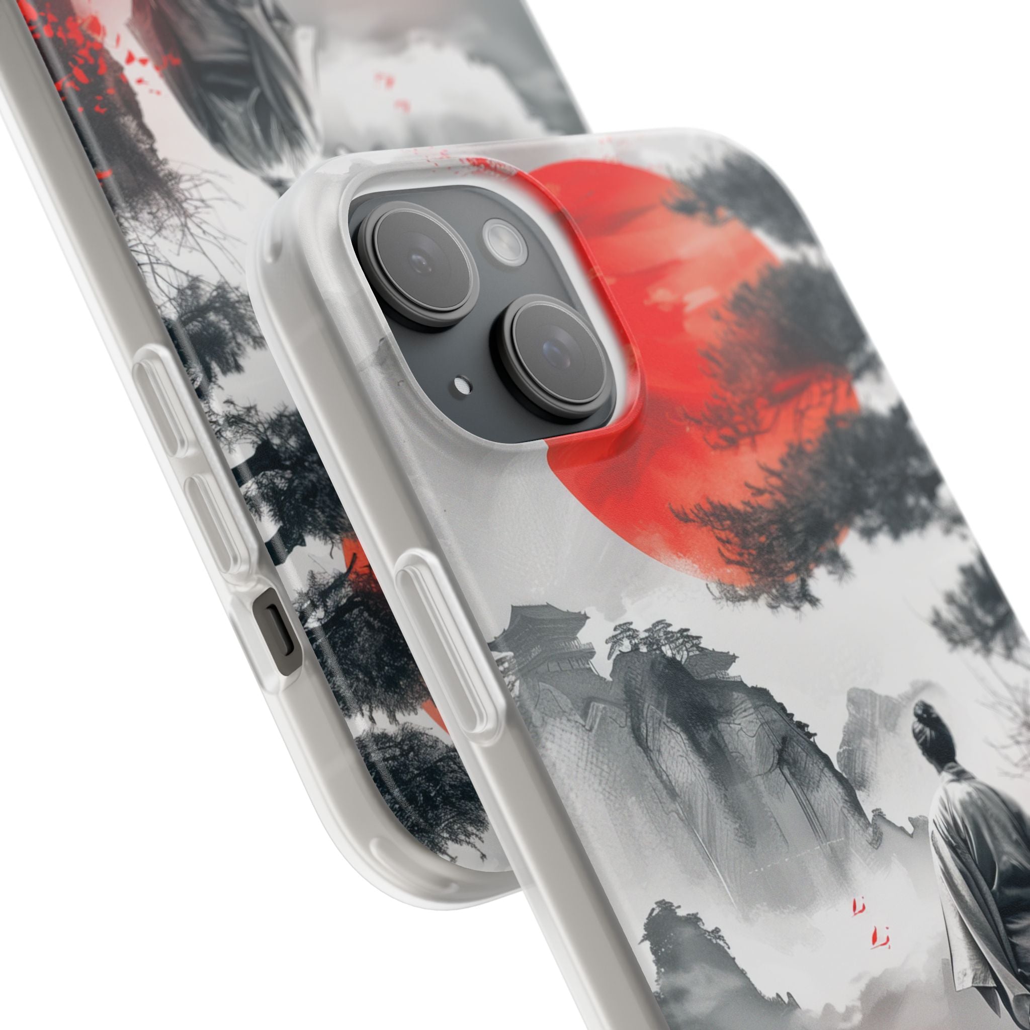 Solbelyst Vagtpost iPhone 15 Plus Cover - Blød