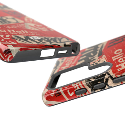 Slap Tag Collage · Tough Phone Case for Samsung · Red