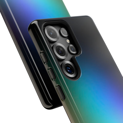 Black Tough Phone Case for Samsung - Electric Prism Grain