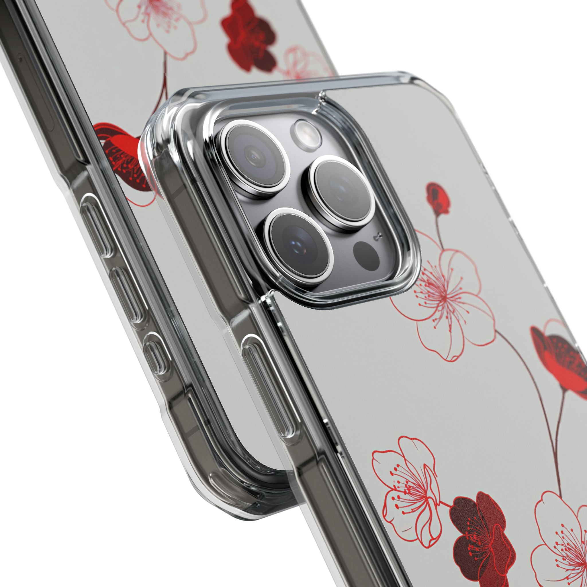Red Impact MagSafe Phone Case for iPhone - Kyoto Ember Bloom