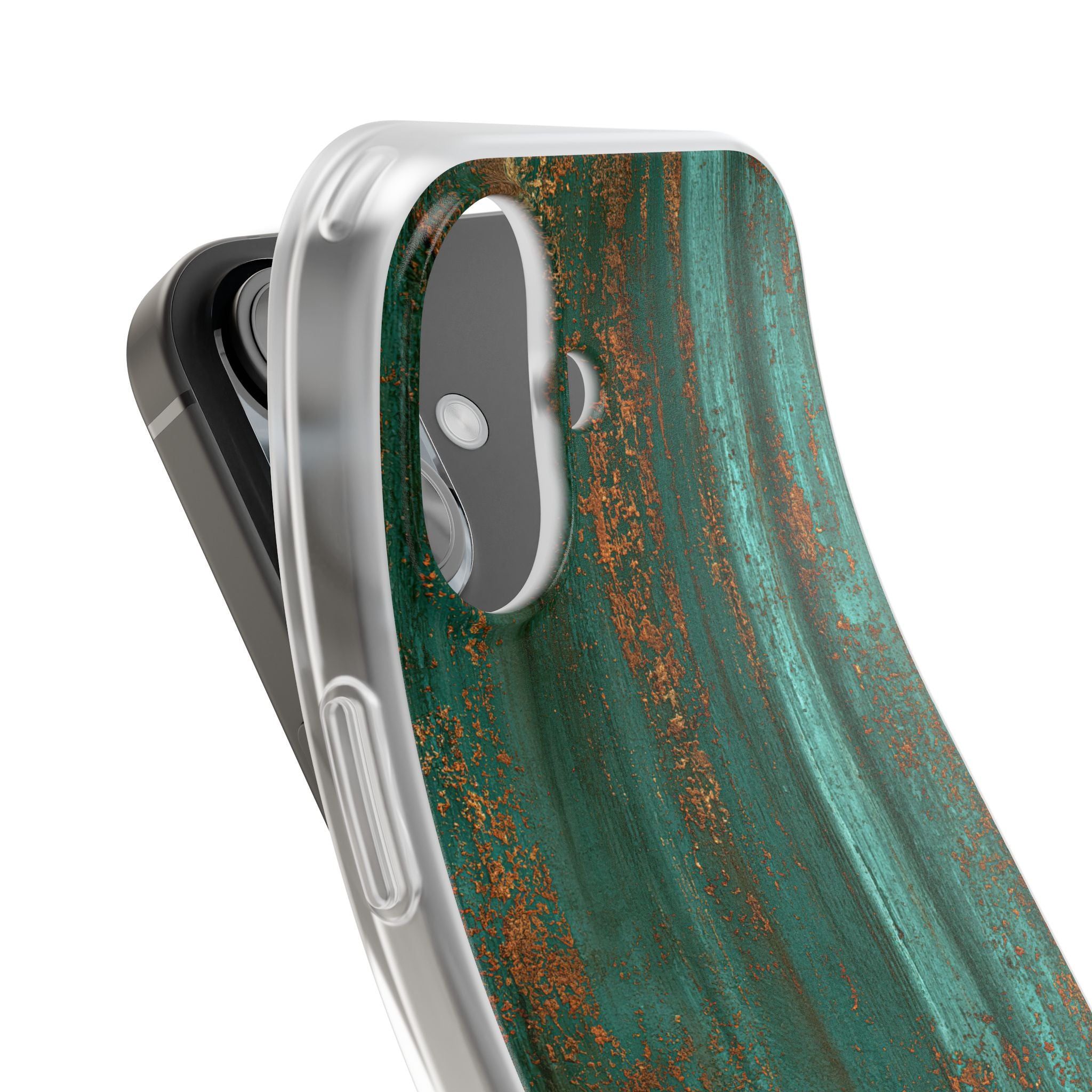 Teal Lite Phone Case for iPhone - Verdigris Copper Siding
