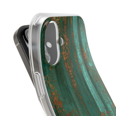 Teal Lite Phone Case for iPhone - Verdigris Copper Siding
