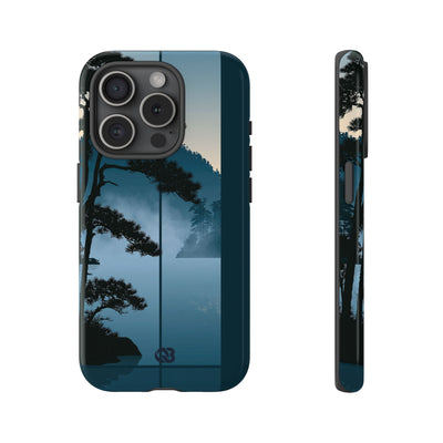 Blue Tough Phone Case for iPhone - Kyoto Mist Pine