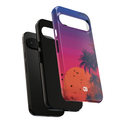 Neon Horizon Palms · Tough Phone Case for Google Pixel