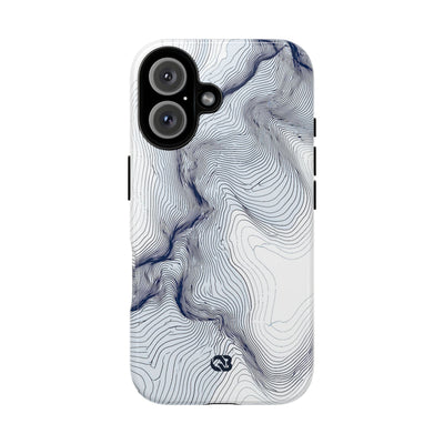 Nordic Ridge Contour · Tough Phone Case for iPhone · White