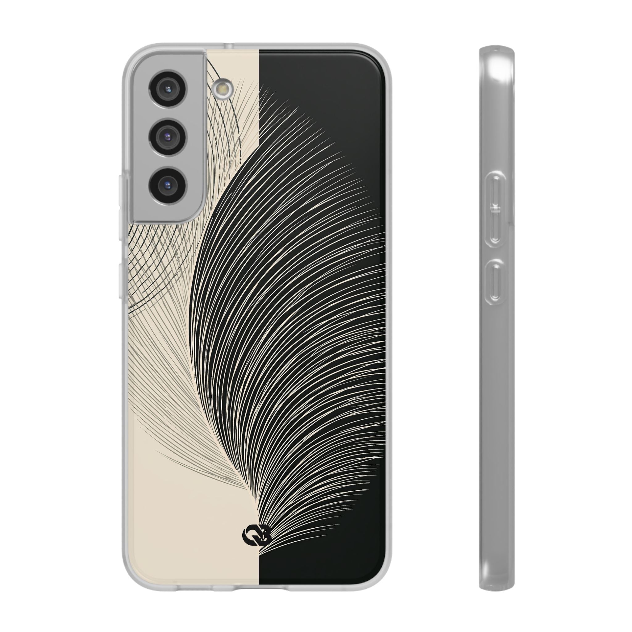 Beige Lite Phone Case for Samsung - Obsidian Cream Plume