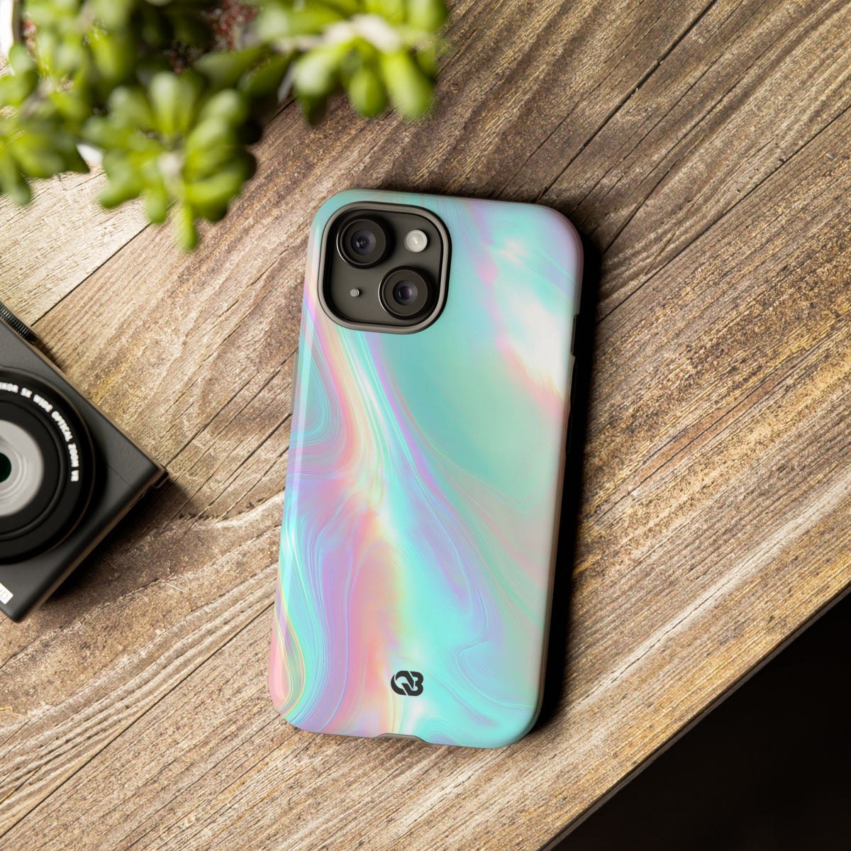 Prismatic Liquid Light · Tough Phone Case for iPhone · Teal