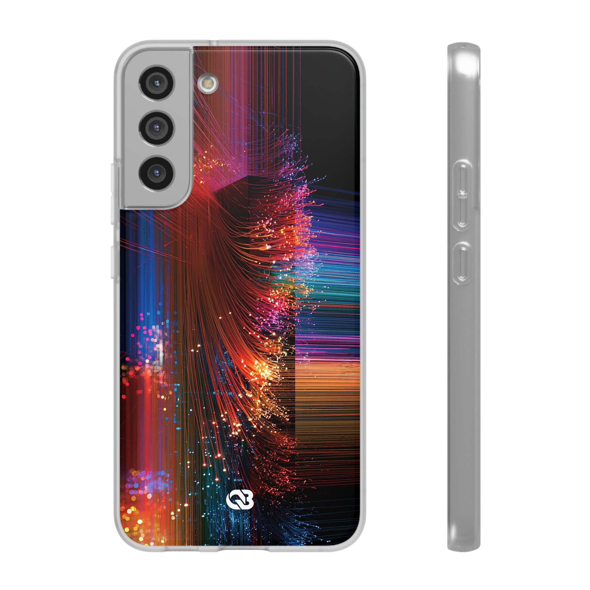 Black Lite Phone Case for Samsung - Cyber Optic Streak
