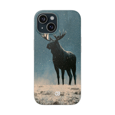 Nordic Boreal Moose · Lite Phone Case for iPhone ·  Blue
