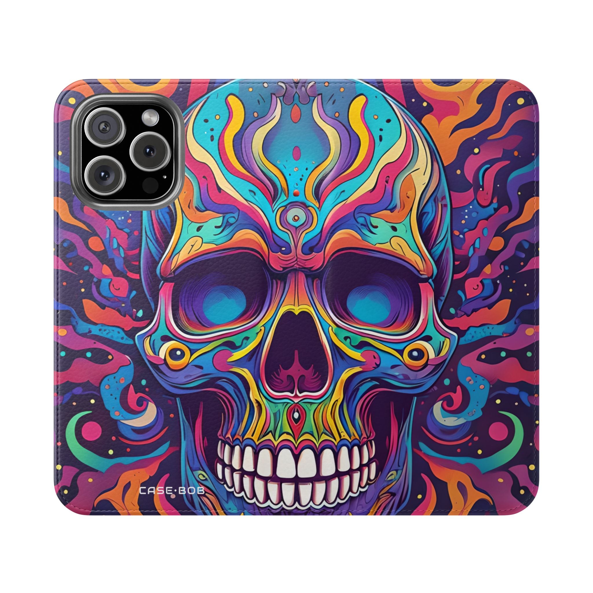 Psychedelic Skull - iPhone 16 Max Case - Wallet