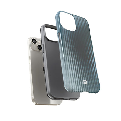 Blue Tough Phone Case for iPhone - Glacial Reeded Glass