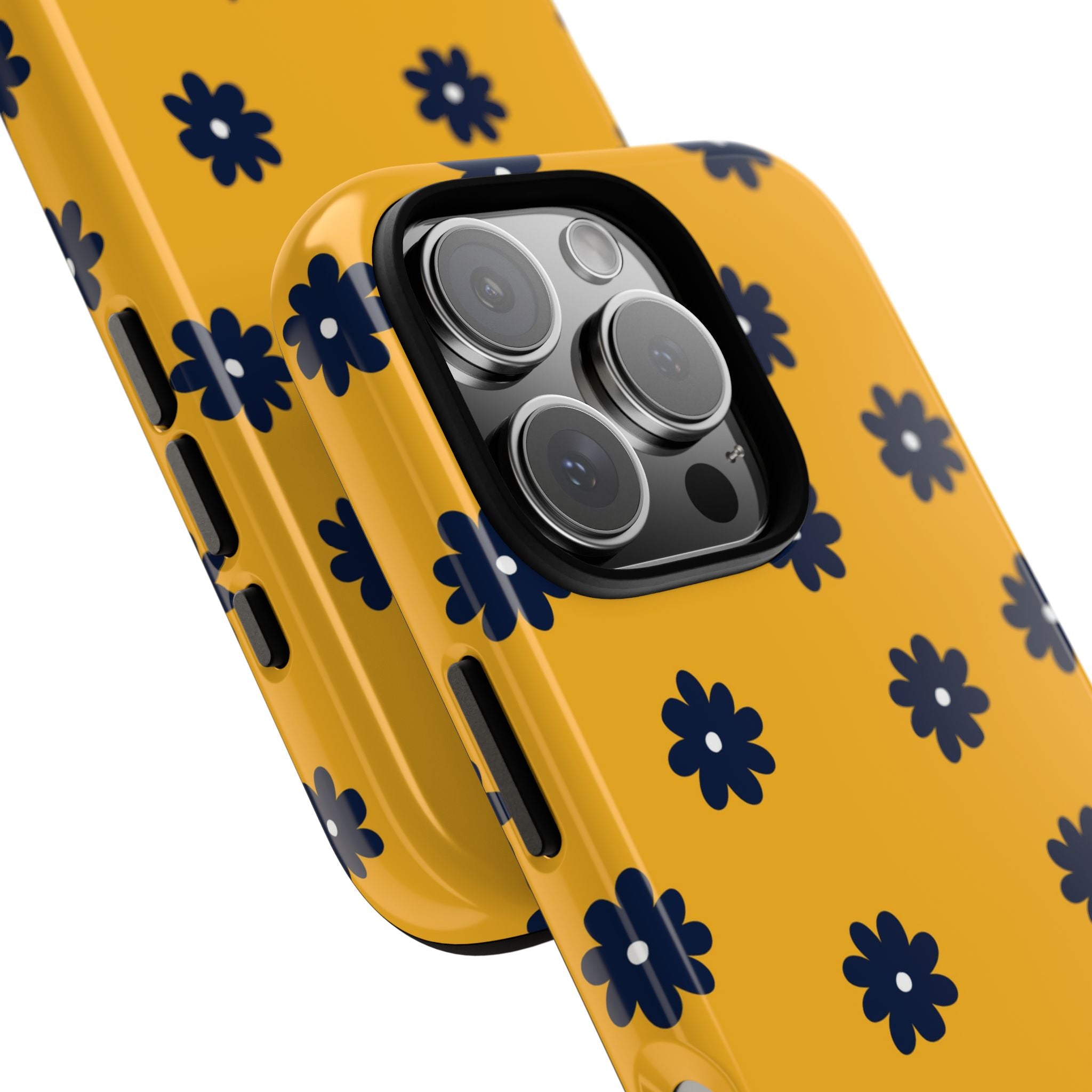 Navy Daisy Mustard · Tough Phone Case for iPhone