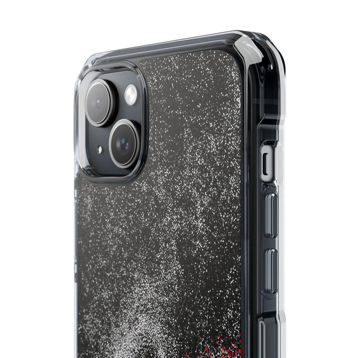 Crimson Noir Drip · Clear Impact Magnetic Phone Case for iPhone ·  Black