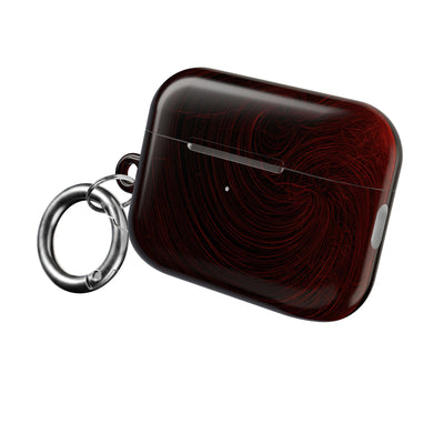 Crimson Solar Orbit · Hard Case for AirPods & AirPods Pro · Red