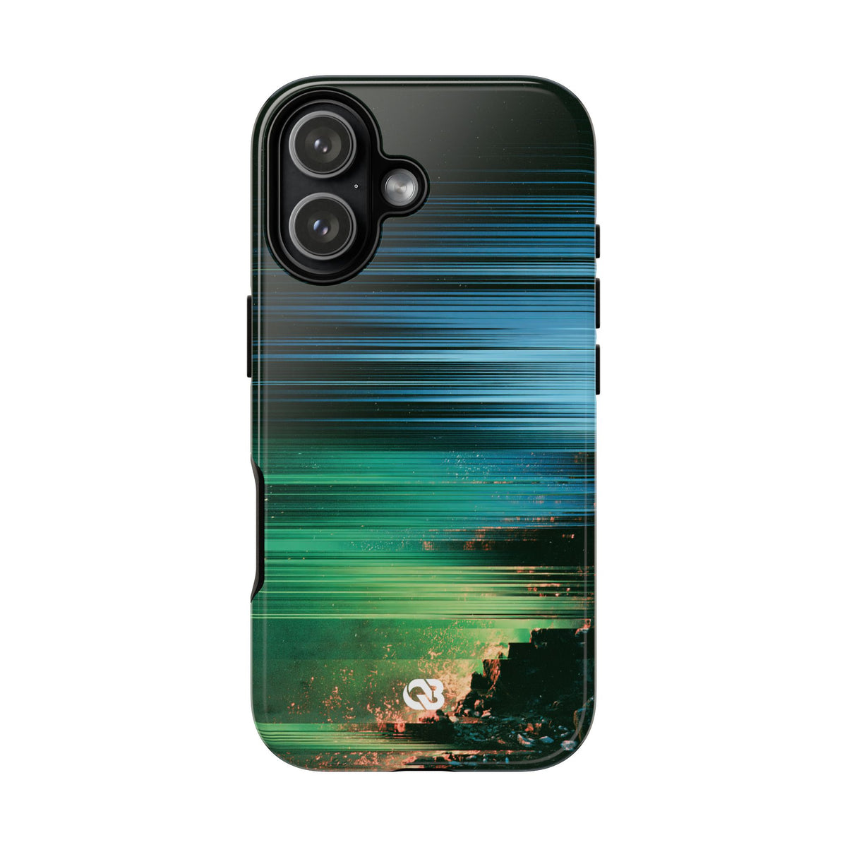 Digital Shoreline Drift · Tough Phone Case for iPhone · Teal