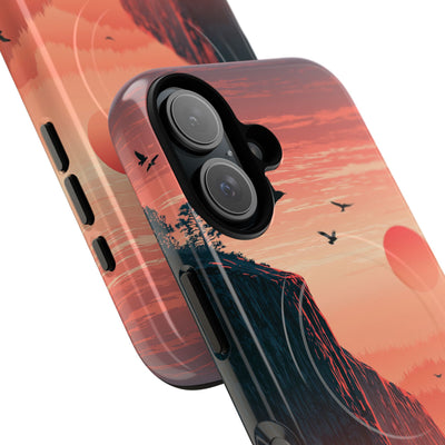 Orange Tough 2.0 Magsafe Phone Case for iPhone - Crimson Ridge Flight