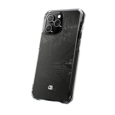 Obsidian Circuitry · Clear Impact Magnetic Phone Case for iPhone ·  Black