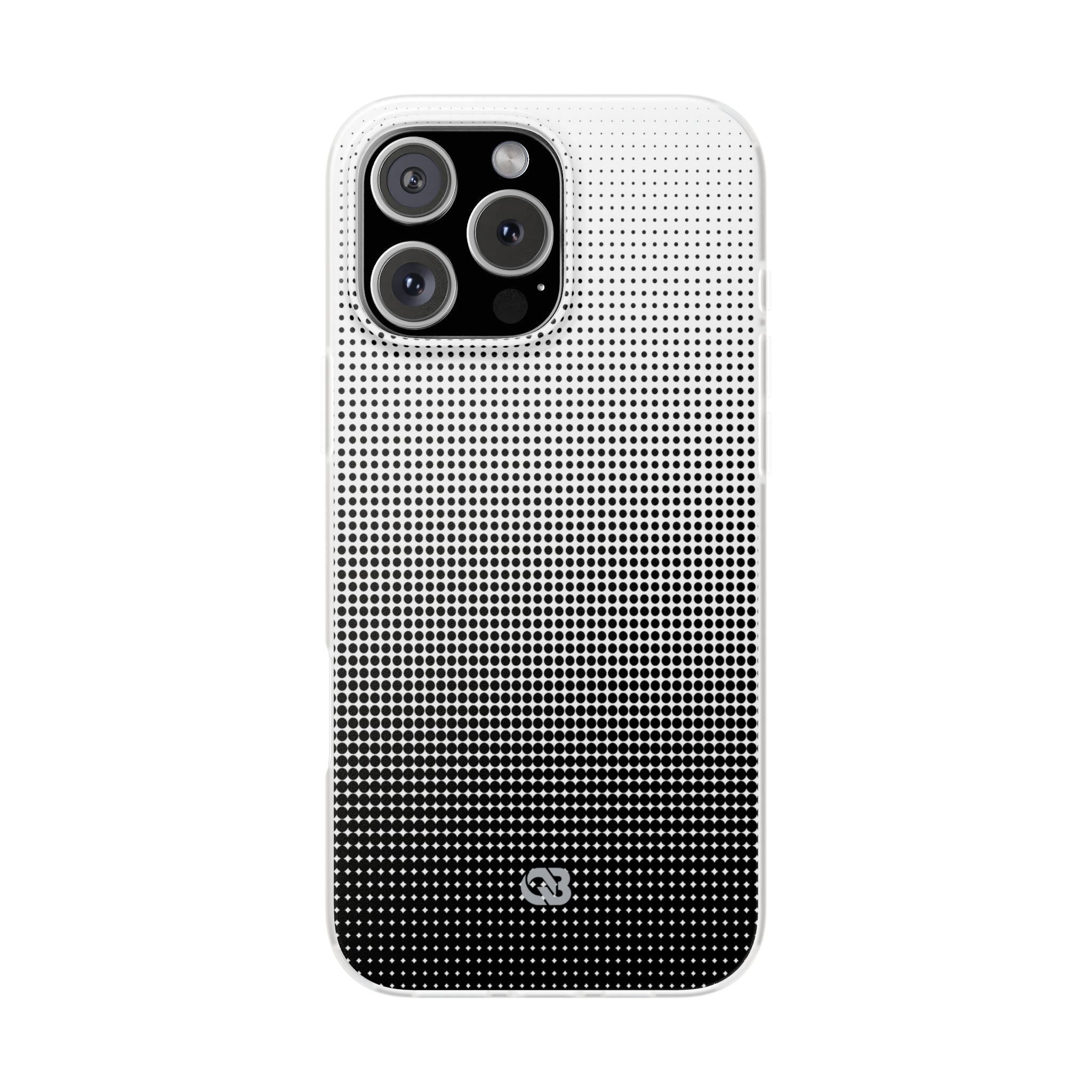 Black Lite Phone Case for iPhone - Obsidian Halftone Flux