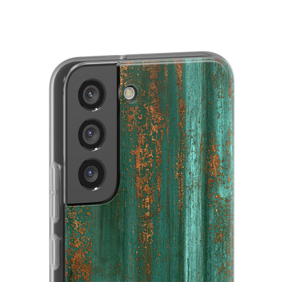 Teal Lite Phone Case for Samsung - Verdigris Copper Siding