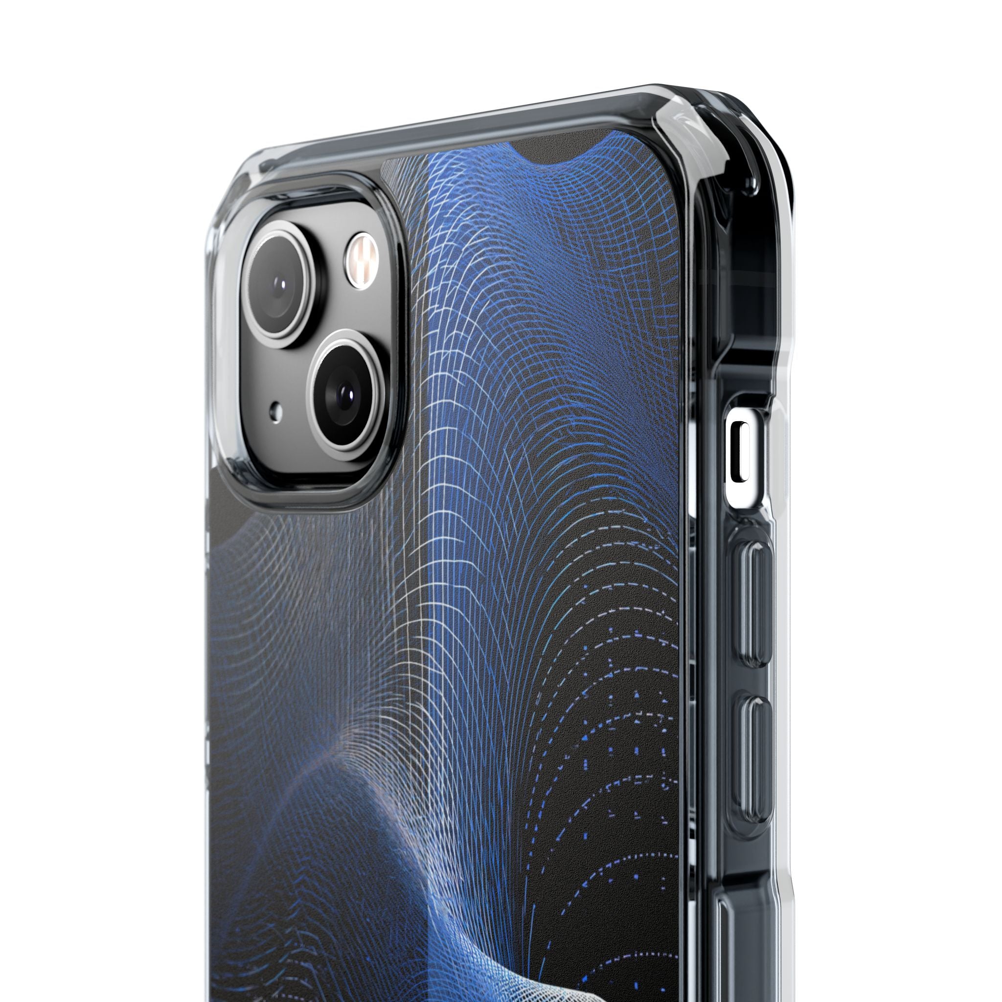 Blue Impact MagSafe Phone Case for iPhone - Electric Blue Flux