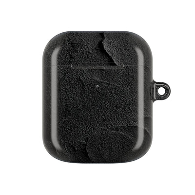 Obsidian Stucco Relief · Hard Case for AirPods & AirPods Pro · Black