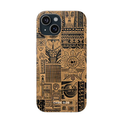 Tribal Faces iPhone 15 Case - Soft