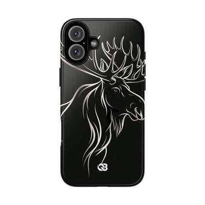 Nordic Moose Contour · Tough Phone Case for iPhone · Black