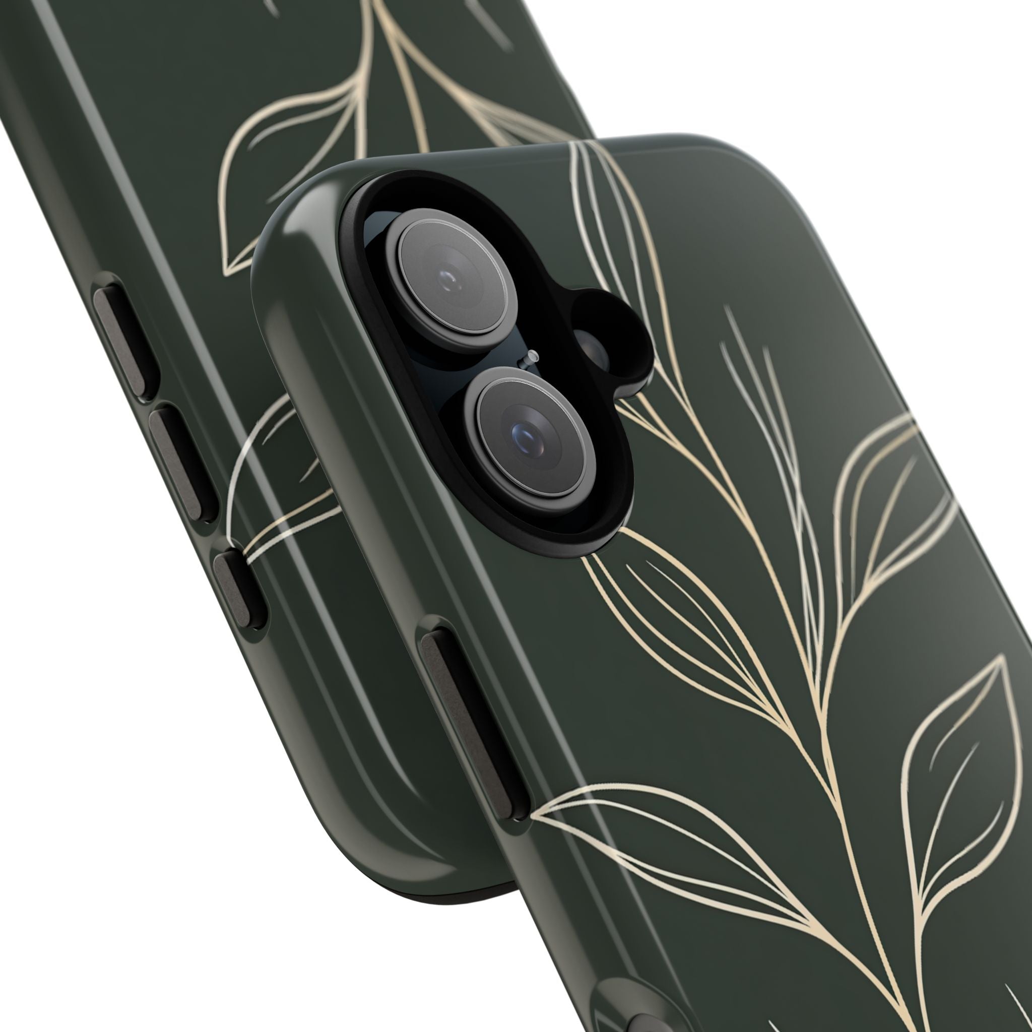 Green Tough Phone Case for iPhone - Deep Moss Willow