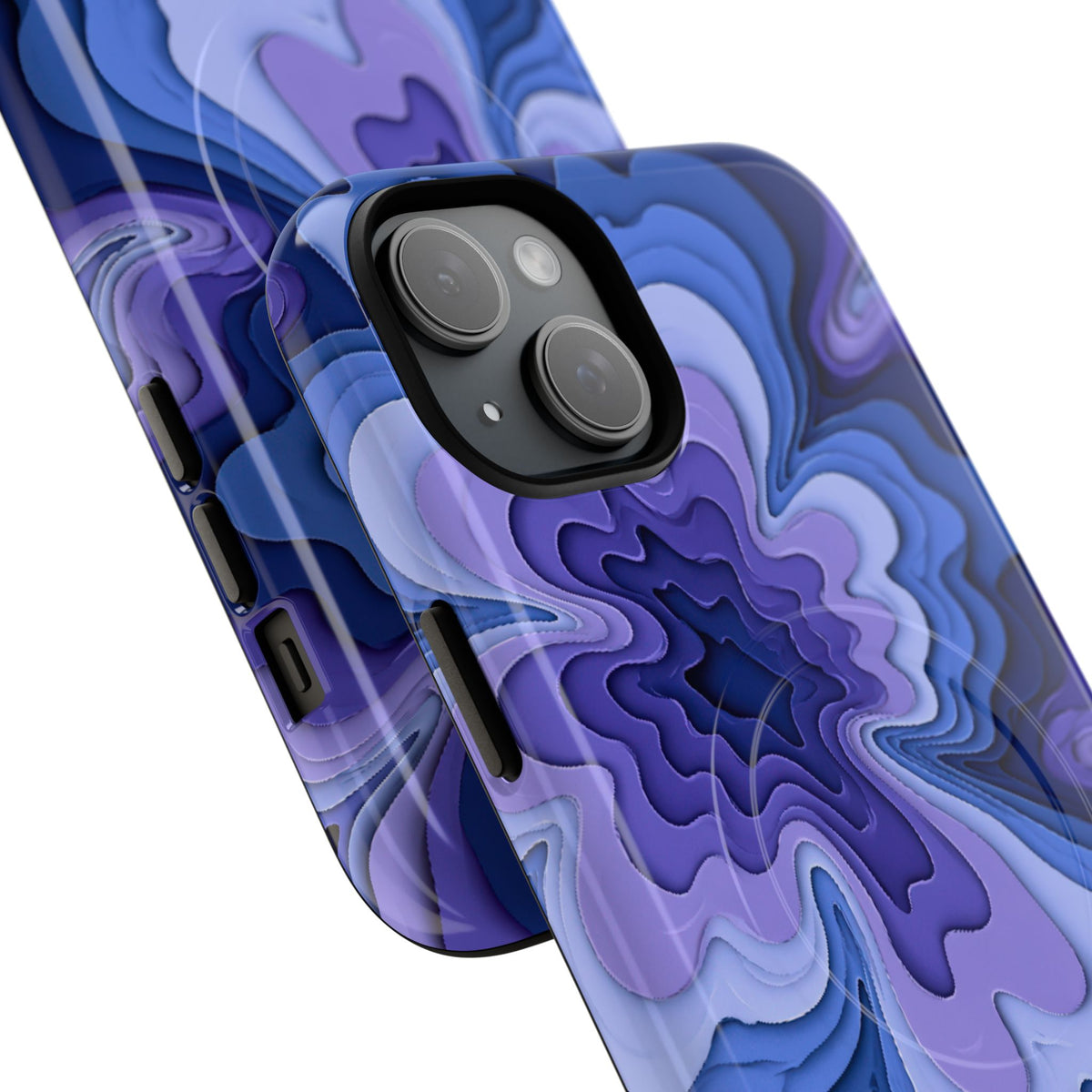 Periwinkle Strata Bloom · Tough 2.0 Magnetic Phone Case for iPhone · Purple