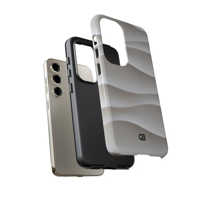 White Tough Phone Case for Samsung - Arctic Flow Ridges