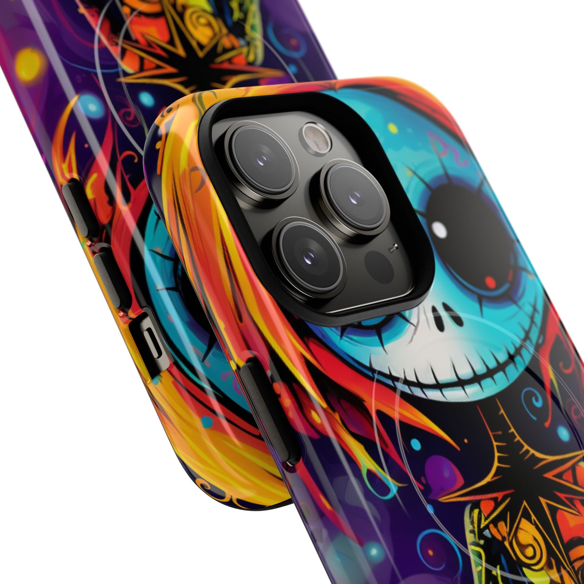 Blue Skull Swirl iPhone 14 Pro Case - Tough+ - CASE•BOB